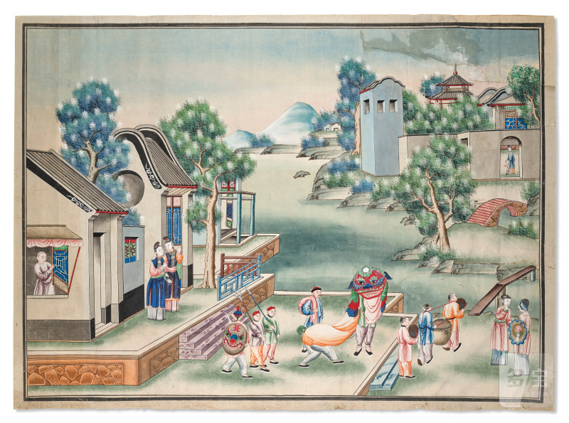 清十八/十九世紀 外銷畫 設色紙本 鏡框  CHINA, QING DYNASTY, 18TH-19TH CENTURY - 图2